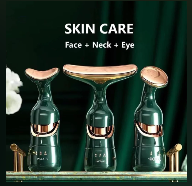 VelaSculpt 3-in-1 Triple Action Microcurrent Face & Neck Beauty Wand for Anti-Aging, Lifting, and Eye Care