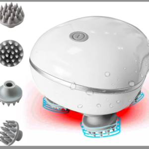 ScalpSonic Ultra 4-in-1 Waterproof Scalp Massager & Deep Tissue Hair Growth Stimulator with Red Light Therapy